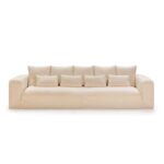 MONTARO 4-Seat Sofa with cream upholstery, large cushions, and a sleek floating base for contemporary living spaces.