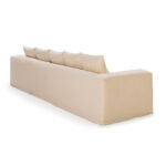 MONTARO 4-Seat Sofa with cream upholstery, large cushions, and a sleek floating base for contemporary living spaces.