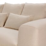 MONTARO 4-Seat Sofa with cream upholstery, large cushions, and a sleek floating base for contemporary living spaces.