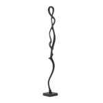 FLUIDITY Aged Bronze Sculpture with a slender, twisting design, 17x15x124 cm.