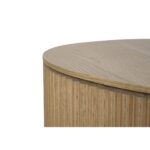 ILINOIS Palilleria Oak Coffee Table featuring a cylindrical design with palillería-effect sides for a modern and elegant living room.