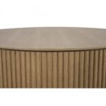 ILINOIS Palilleria Oak Coffee Table featuring a cylindrical design with palillería-effect sides for a modern and elegant living room.