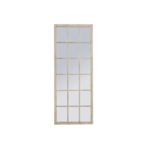 Tall Whitewashed Wooden Window Mirror – Elegant windowpane design, rustic white finish, perfect for creating an illusion of space and adding architectural interest.