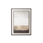 Extra Large Moderno Painting On Linen Mounted In Frame, showcasing horizontal bands of neutral colors that evoke an abstract landscape effect, perfect for modern interiors.