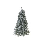 Extra large snow-dusted spruce tree with realistic branches for a holiday display.