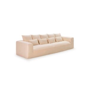 MONTARO 4-Seat Sofa with cream upholstery, large cushions, and a sleek floating base for contemporary living spaces.