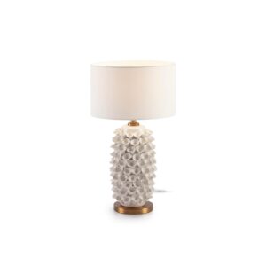 SOLSTICE Ceramic Shell Lamp with a coastal-inspired design, shell-shaped ceramic base, and 52 cm height.