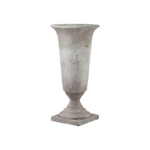 Tall Stone Effect Urn Planter – Sculptural Stone Effect Planter for Entryway or Garden, Perfect for Faux Florals or as a Standalone Decorative Piece.