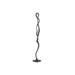 FLUIDITY Aged Bronze Sculpture with a slender, twisting design, 17x15x124 cm.