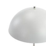 LUMIÈRE White Table Lamp with a round shade and nickel stem