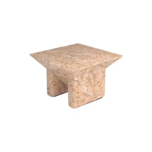 Prism Forest Coffee Table in Faux Marble Forest finish, handcrafted from GRC with a modern geometric design.