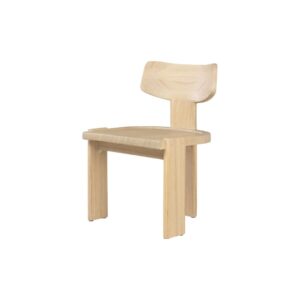 SOTHO Natural Dining Chair featuring a natural Mindi wood finish with ergonomic backrest and clean, minimalist design.