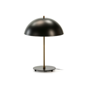 LUMIÈRE Table Lamp with a black metal dome shade – modern and minimalist lighting for desks, side tables, or nightstands.