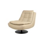 TRONDHEIM Swivel Chair upholstered in Trondheim 907 fabric with an ergonomic design and sleek black swivel base for contemporary interiors.