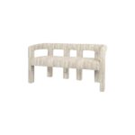 Madison Scape Sand Bench with bold birch frame and textured upholstery.