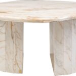 Atol Coffee Table – Golden Calcutta Marble with Satin Polish Finish