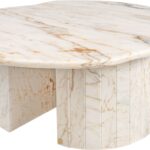 Atol Coffee Table – Golden Calcutta Marble with Satin Polish Finish