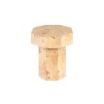 BAKA Occasional Table featuring natural Mappa Burl veneer, a stunning octagonal design, and a smooth, natural finish.