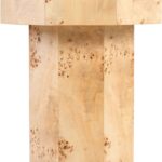 BAKA Occasional Table featuring natural Mappa Burl veneer, a stunning octagonal design, and a smooth, natural finish.