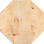 BAKA Occasional Table featuring natural Mappa Burl veneer, a stunning octagonal design, and a smooth, natural finish.