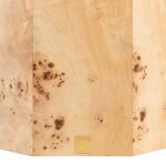 BAKA Occasional Table featuring natural Mappa Burl veneer, a stunning octagonal design, and a smooth, natural finish.