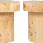 BAKA Occasional Table featuring natural Mappa Burl veneer, a stunning octagonal design, and a smooth, natural finish.