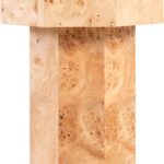 BAKA Occasional Table featuring natural Mappa Burl veneer, a stunning octagonal design, and a smooth, natural finish.