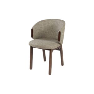 HAVANA Dining Chair with Havana PRO-14 fabric, solid beech frame, and light walnut stain finish, designed for elegant and comfortable dining.