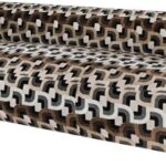 OLIVER Chain 3-Seat Sofa with unique geometric Chain 1 upholstery.