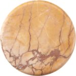 BIBENDUM Breccia Marble Stool with rich veining and satin polish finish, versatile as a stool or side table.