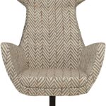 ZULU Studio Chair with high-back design, luxurious Zulu-01 fabric upholstery, and sleek black swivel base for modern style and comfort.