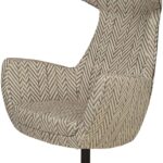 ZULU Studio Chair with high-back design, luxurious Zulu-01 fabric upholstery, and sleek black swivel base for modern style and comfort.