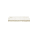 ORO Travertine Tray featuring a rectangular shape with natural variations in earthy tones of white, tan, cream, and rust.