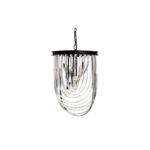 ARDEN Large Pendant light with black iron frame and cascading crystal lines, perfect for Boutique-inspired interiors.