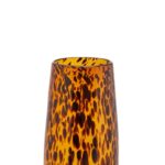 RHETT Large Vase with tortoiseshell design in black and gold tones, perfect for modern and eclectic interiors.