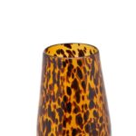 RHETT Small Vase with a black and gold tortoiseshell pattern, perfect as a decorative accent or for displaying small floral arrangements.