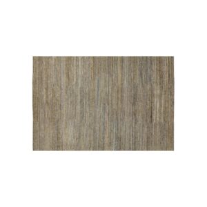 LIGNE Wool Rug, 200x140 cm, crafted from 100% natural wool with a linear pattern in earthy tones, offering minimalist elegance and cozy comfort.