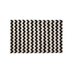 CAIN Rug with bold black and white chevron pattern, perfect for living rooms or hallways.