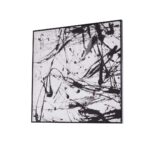 WEST Oil Painting with abstract black and white brush strokes, showcasing a handmade minimalist design.