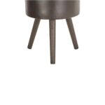 TRENT Large Planter with cylindrical body, renewable beechwood legs in gold finish, and durable fibreglass and magnesia construction.