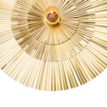 LAFAYETTE Wall Light with a brushed brass sunburst design, adding elegance and sophistication to any interior.