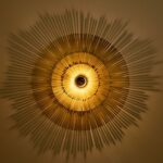 LAFAYETTE Wall Light with a brushed brass sunburst design, adding elegance and sophistication to any interior.