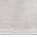 LIGNE Silver Bamboo Silk Rug, 240x170 cm, crafted from 100% bamboo silk with a soft silver tone and luxurious, luminous finish.