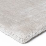 LIGNE Silver Bamboo Silk Rug, 240x170 cm, crafted from 100% bamboo silk with a soft silver tone and luxurious, luminous finish.