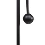 ORBIT Floor Lamp with a smoked glass shade, black powder-coated frame, marble base, adjustable arm, and integrated dimmer for modern and versatile lighting.