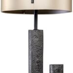 SHAD 62 Floor Lamp with a textured aluminum base in black antique finish, featuring a single E27 socket and sleek 131.5 cm height.