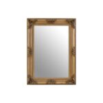 Classic wall mirror with carved motifs, weathered-effect frame, and vintage-inspired design, ideal for traditional or eclectic interiors.
