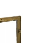 Wall mirror with a broad metallic gold textured frame, ideal for sophisticated interiors.