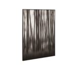 Large woodland-inspired wall painting in black and natural tones with a sleek black-finished wooden frame.