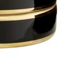 Glossy black and gold zebra-patterned KNIGHT Small Box, made of durable porcelain, perfect for trinket storage and decoration.
